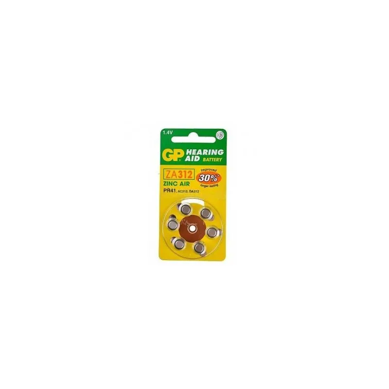Piles auditives GP Mod.ZA312 (Pack de 60 piles)