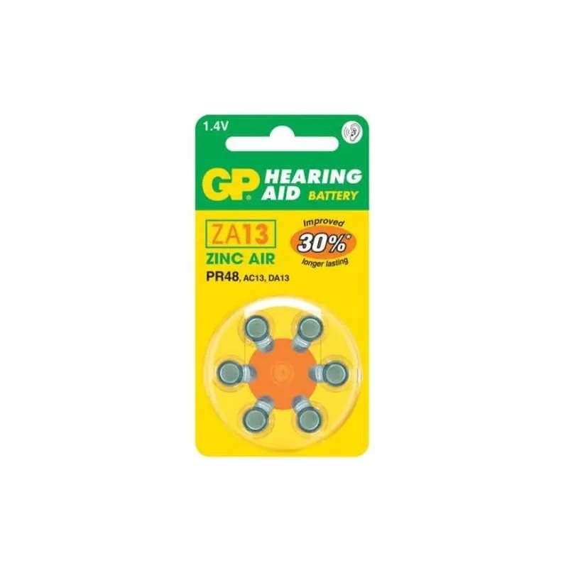 Piles auditives GP Mod.ZA13 (Pack de 60 piles)