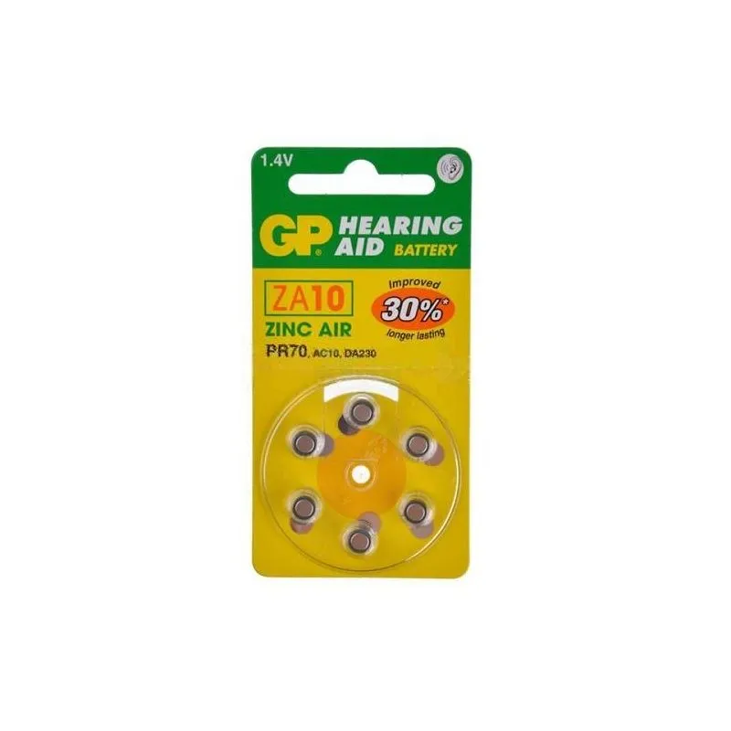 Piles auditives GP Mod.ZA10 (Pack de 60 piles)