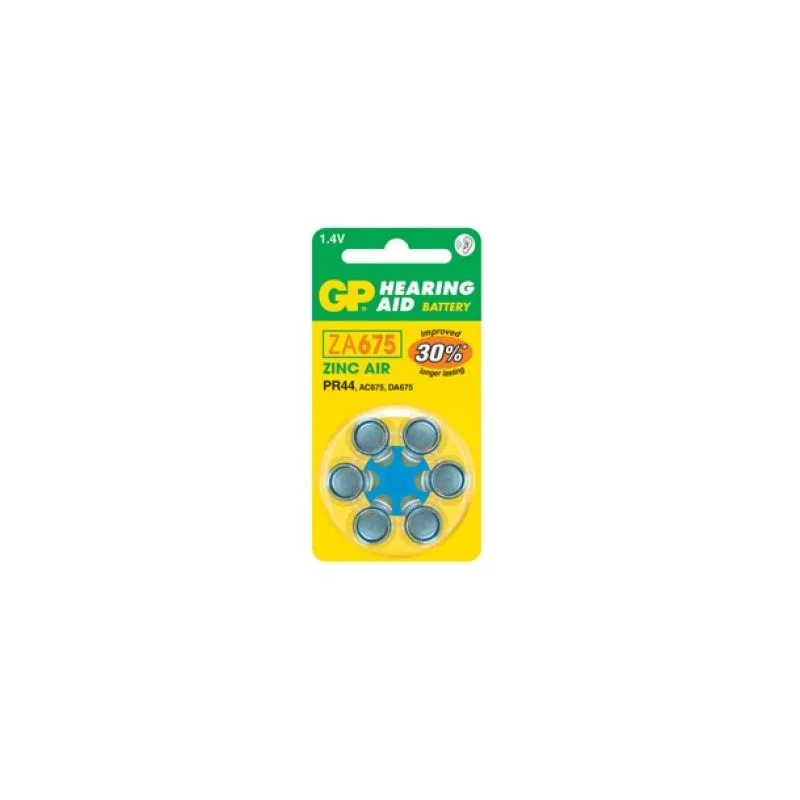 Piles auditives GP Mod.ZA675 (Pack de 60 piles)