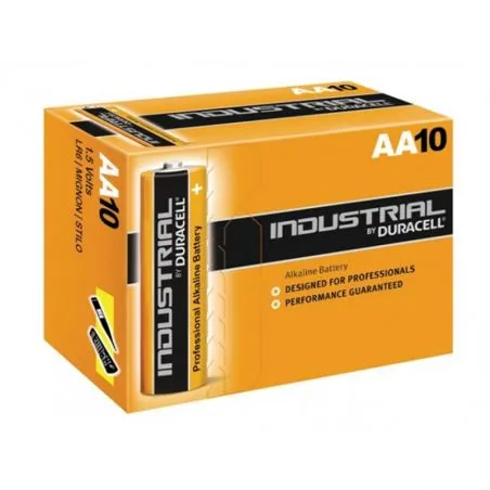 Piles Duracell Industrial AA LR6 (10 Unités)