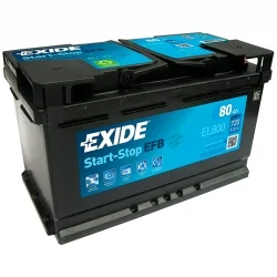 Batterie Exide Start Stop EFB EL800 80Ah