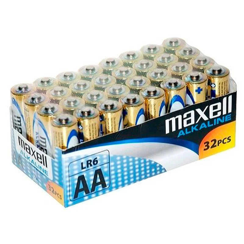 Piles Alcalines Maxell AA LR6 Alkaline (32 Unités)