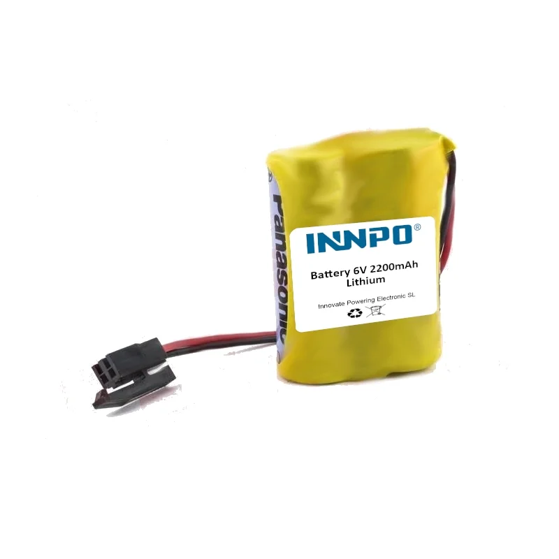 Batterie au Lithium + Connecteur A98L-0031-0011-L PLC 6V 2200mAh