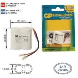 Batterie Téléphone sans fil Q104 2,4 V 300 mah