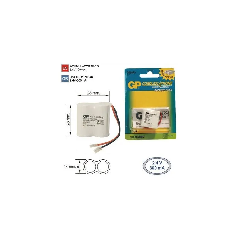 Batterie Téléphone sans fil Q104 2,4 V 300 mah