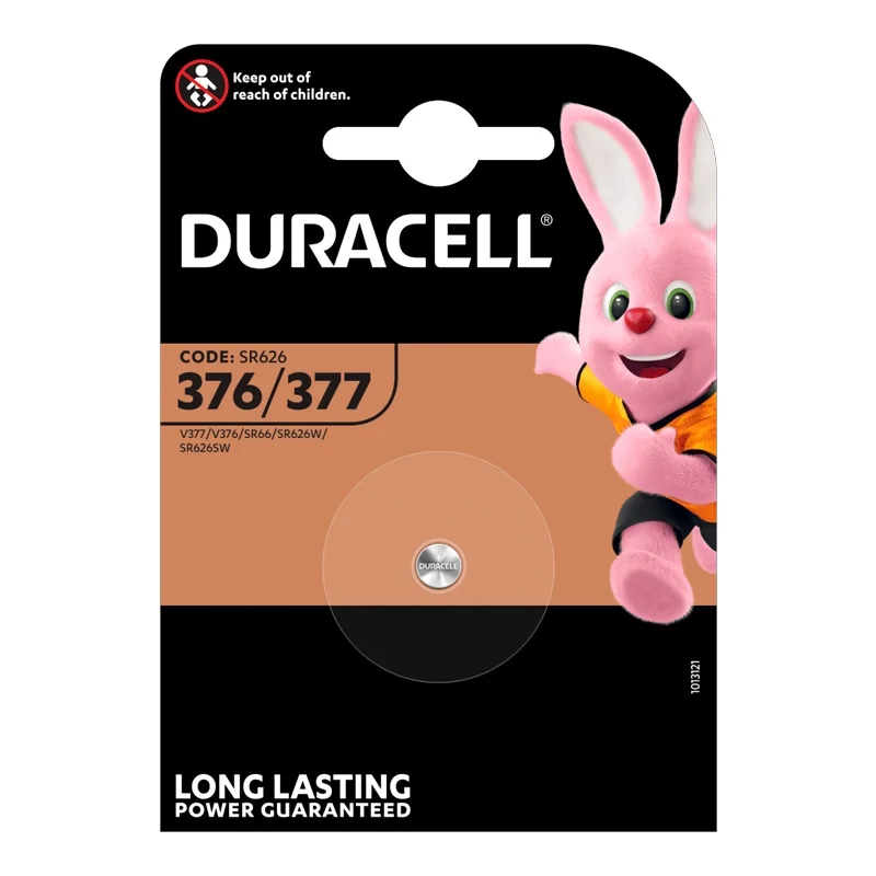 Piles Boutons Oxyde d'Argent Duracell 376 377 (1 Unité)