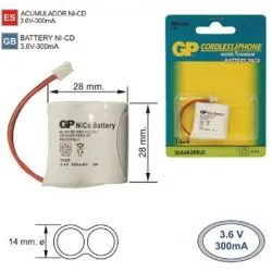 Batterie Téléphone sans fil T328 2,4 V 300 mah
