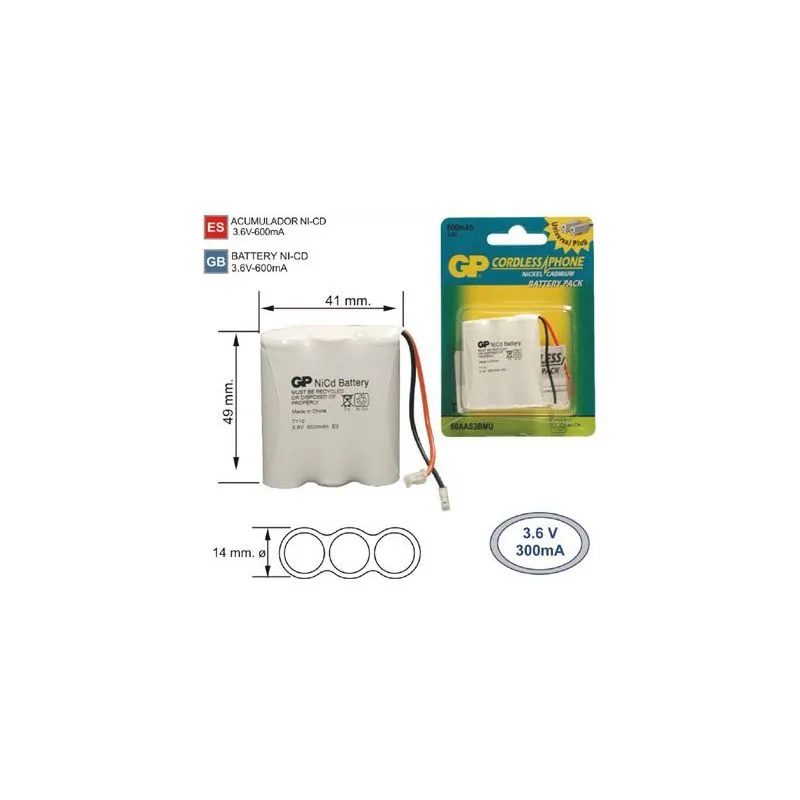 Batterie Téléphone sans fil T110 3,6 V 600mAh