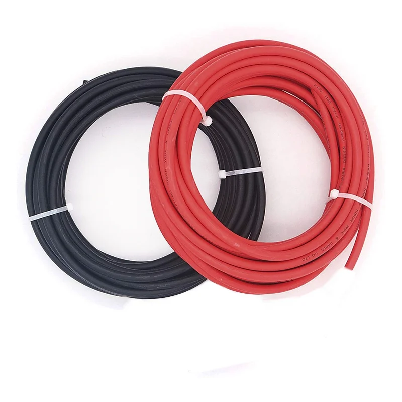 Câble solaire 6mm Rouge et Noir 5 mètres