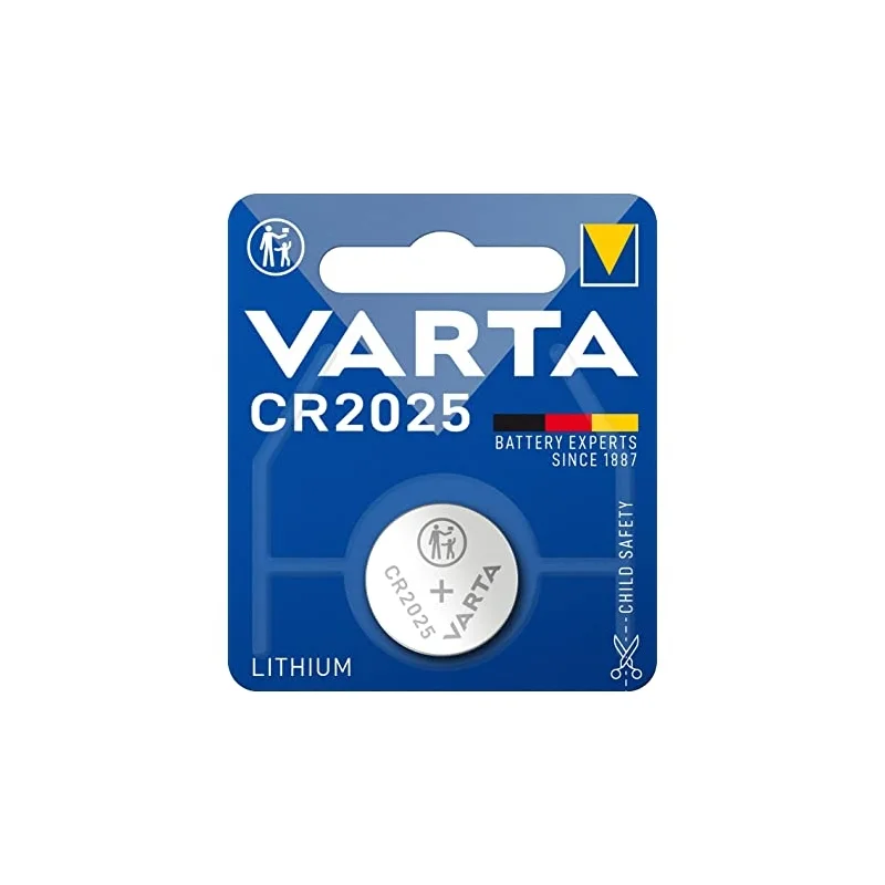 Piles Boutons au Lithium Varta CR2025 (1 Unité)