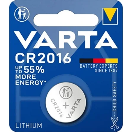 Piles Boutons au Lithium Varta CR2016 (1 Unité)
