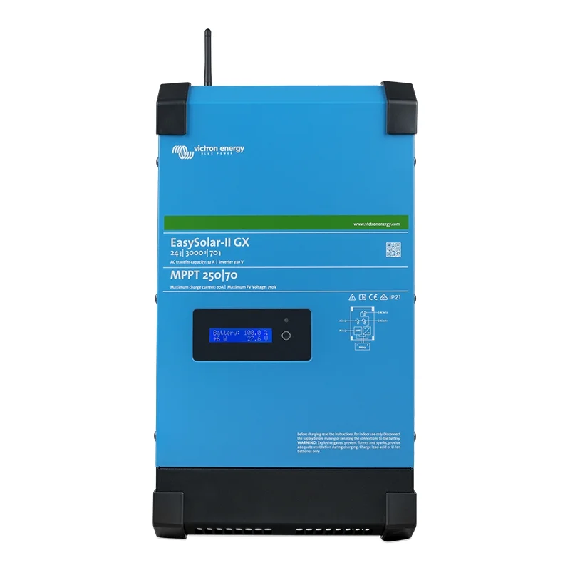 Chargeur Onduleur et Contrôleur de Charge Solaire Victron EasySolar-II 24/3000-70/32 MPPT 250/70 GX (Solution Tout-en-Un)