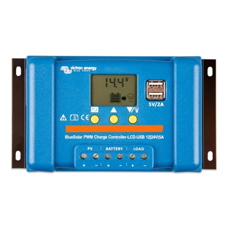 Contrôleur de Charge Victron BlueSolar PWM-LCD & USB 12/24V 5A