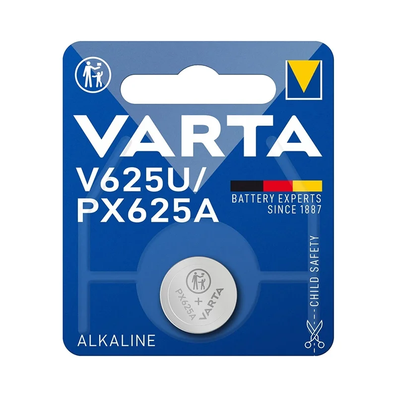 Piles Bouton Alcalines Varta V625U PX625A (1 Unité)