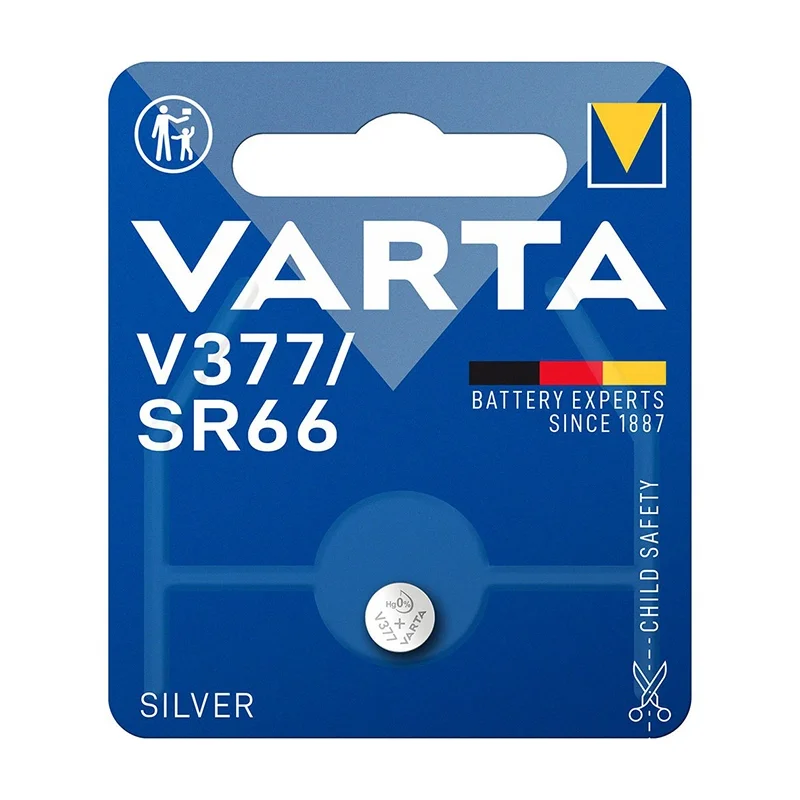 Piles Boutons Oxyde d'Argent Varta V377 SR66 (1 Unité)