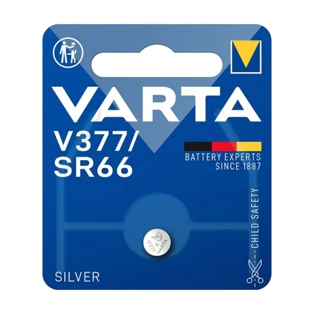 Piles Boutons Oxyde d'Argent Varta V377 SR66 (1 Unité)