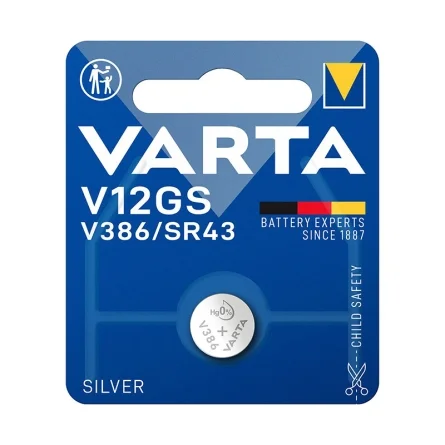 Piles Boutons Oxyde d'Argent Varta V12GS V386 SR43 (1 Unité)