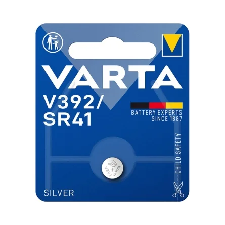 Piles Boutons Oxyde d'Argent Varta V392 SR41 (1 Unité)