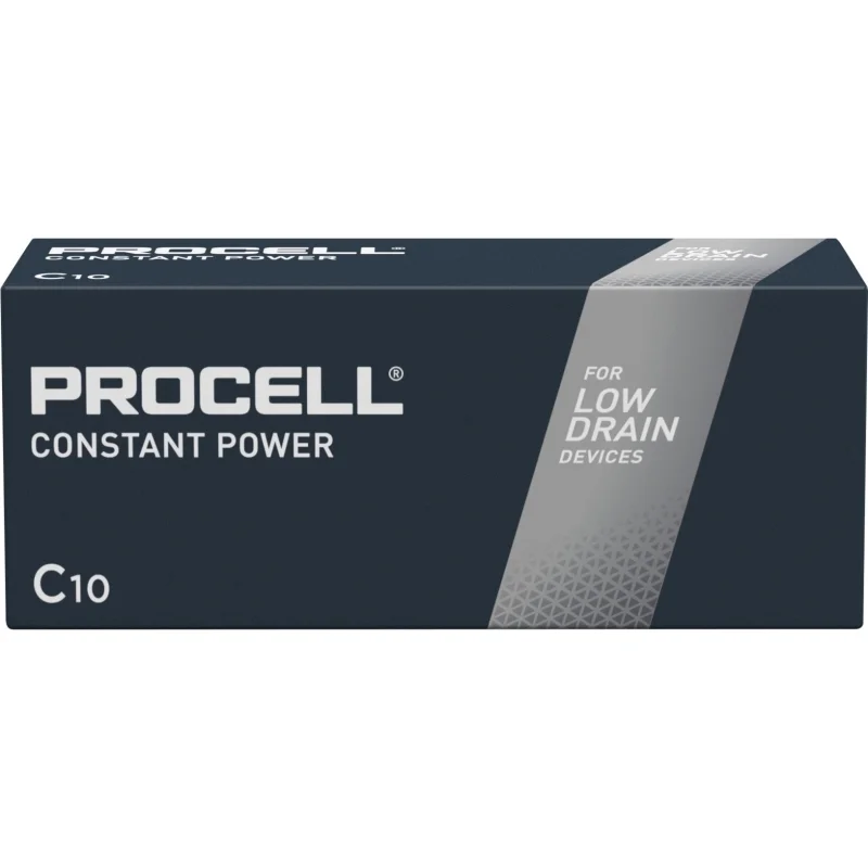 Piles Alcalines Procell C LR14 Constant Power (10 Unités)