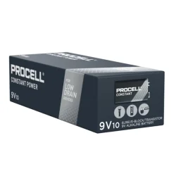 Piles Alcalines Procell 9V 6LR61 Constant Power (10 Unités)