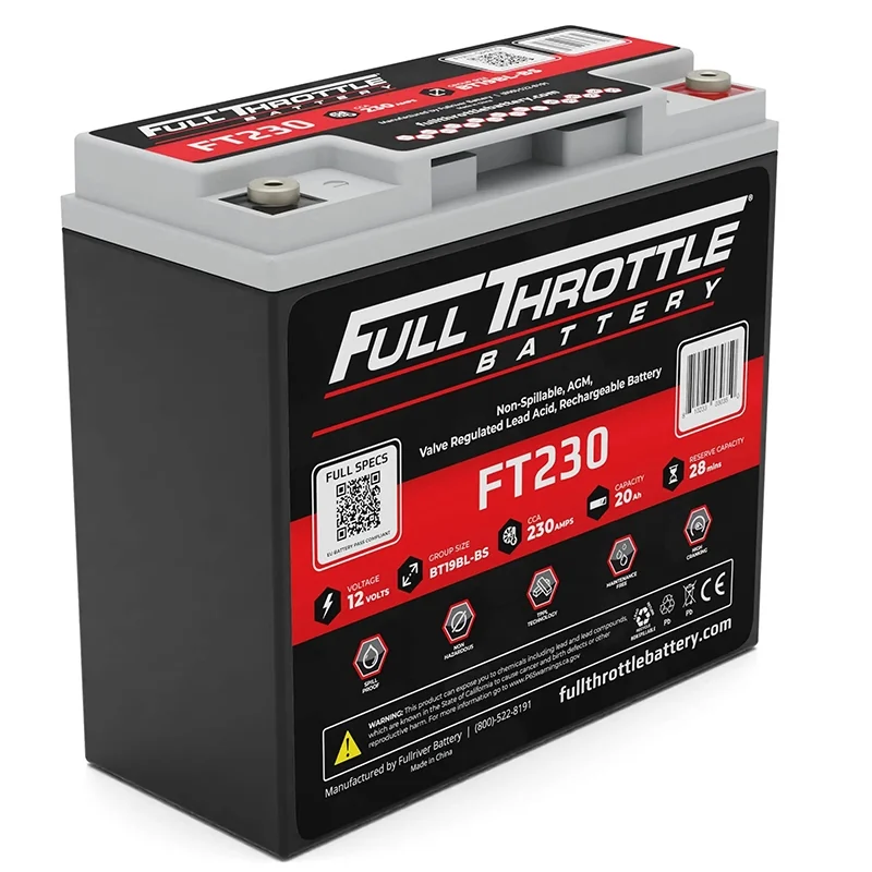 Batterie au Plomb AGM 12V 20Ah Fullriver FT230 Booster