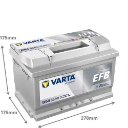 Batterie Varta D54 Start Stop EFB 65Ah