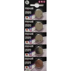 Piles Boutons au Lithium Maxell CR2025 (5 Unités)