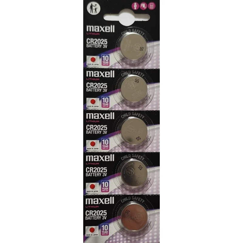 Piles Boutons au Lithium Maxell CR2025 (5 Unités)