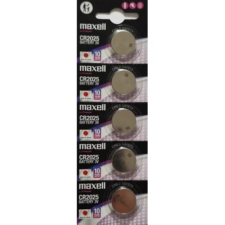 Piles Boutons au Lithium Maxell CR2025 (5 Unités)