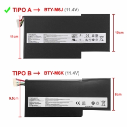 Batterie d'ordinateur portable pour MSI GS63 GS63VR GS73 GS73VR MS-16 BTY-M6J