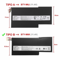 Batterie d'ordinateur portable pour MSI GS63-7RD GF63-8RD GF63-8RC GF75 BTY-M6K