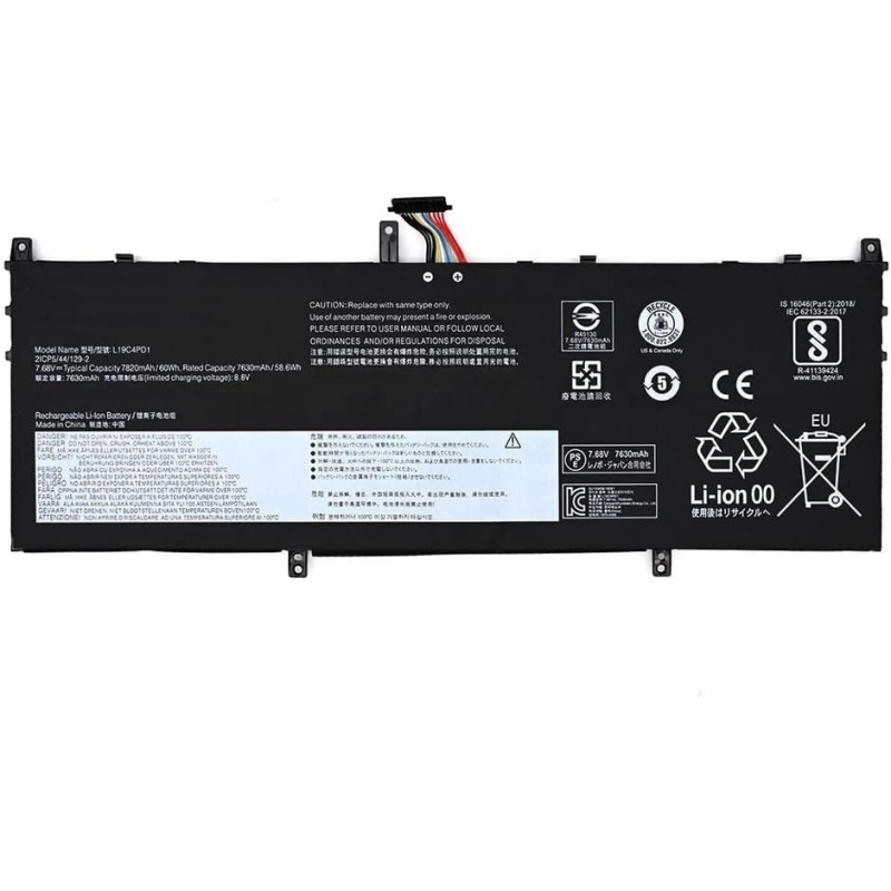Batterie d'ordinateur portable pour LENOVO YOGA C640 13 C640 13 IML L19C4PD1 L19M4PD1 L19L4PD1